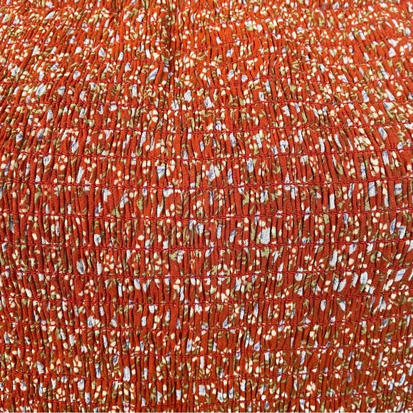 BÖHME Square Neck Smocked Boho Top Women’s Size Large - Picture 4 of 7